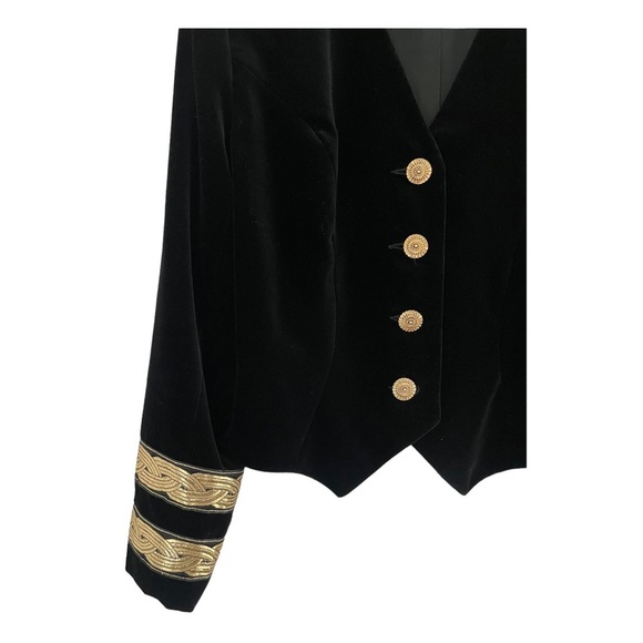 Vintage French Velvet and Gold Women’s Blazer size 40 by Jeannette Miner Paris - Picture 13 of 16